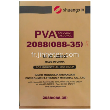 Shuangxin PVA 2088 Alcool polyvinylique 088-35 pour la fibre
